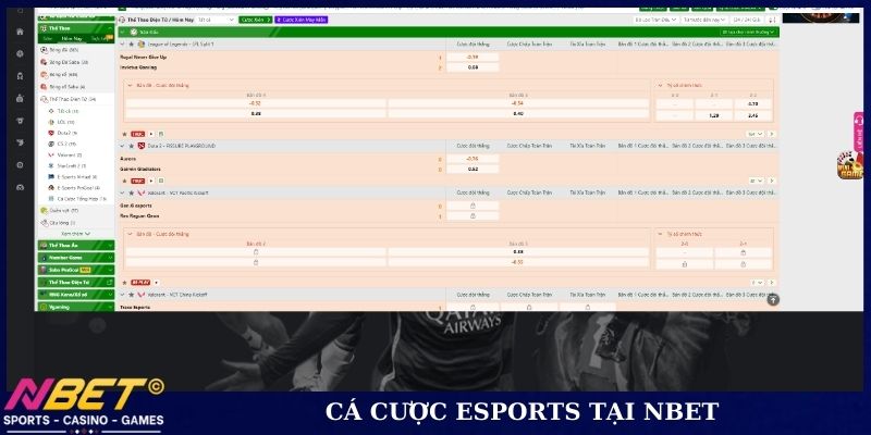 Cá cược Esports tại NBET