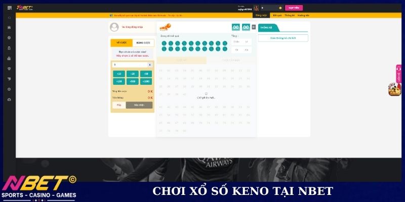 Chơi xổ số Keno tại NBET