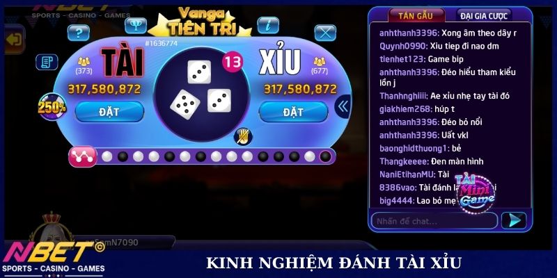 Kinh nghiệm đánh tài xỉu