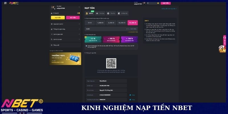 Kinh nghiệm khi nạp tiền