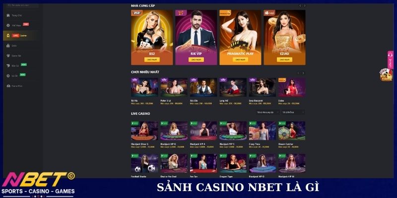 Sảnh Casino NBET là gì?