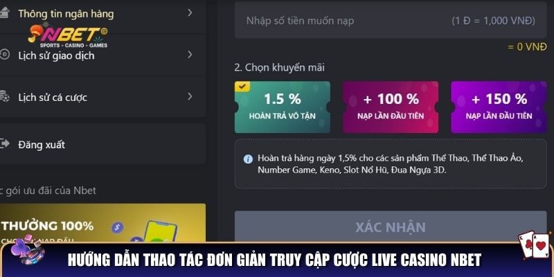 Top trò chơi hot hit tại sảnh live casino NBET