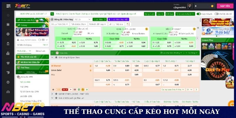 Thể thao NBET cung cấp kèo hot mỗi ngày